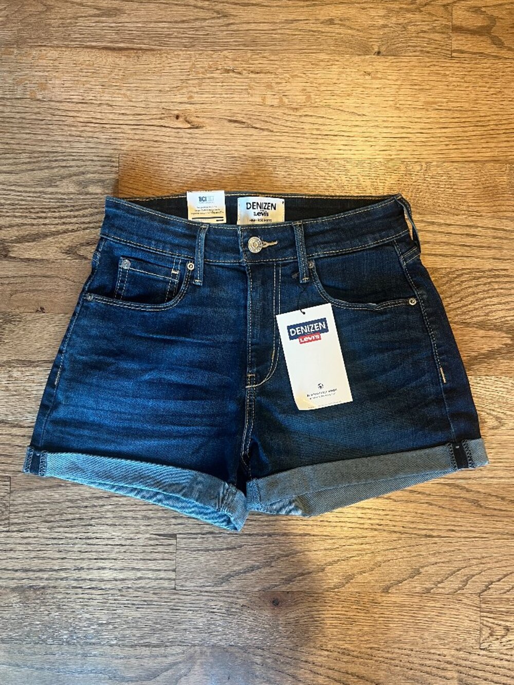 Levi's Denizen Stretchy High-Rise 3" Jean Shorts
